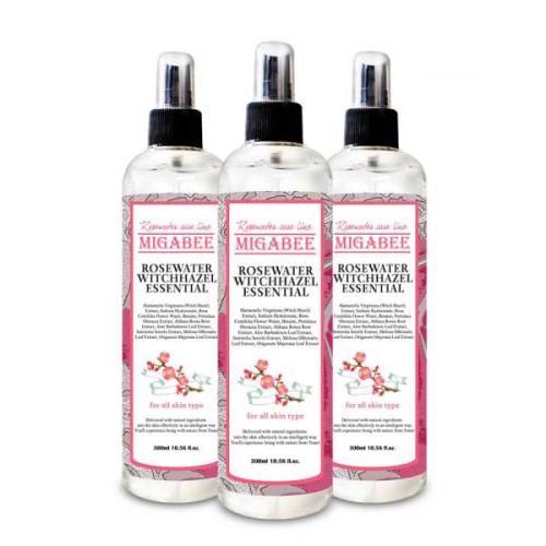 미가비 위치하젤 로즈워터 에센셜 스킨/토너/미스트 300ml x 3개